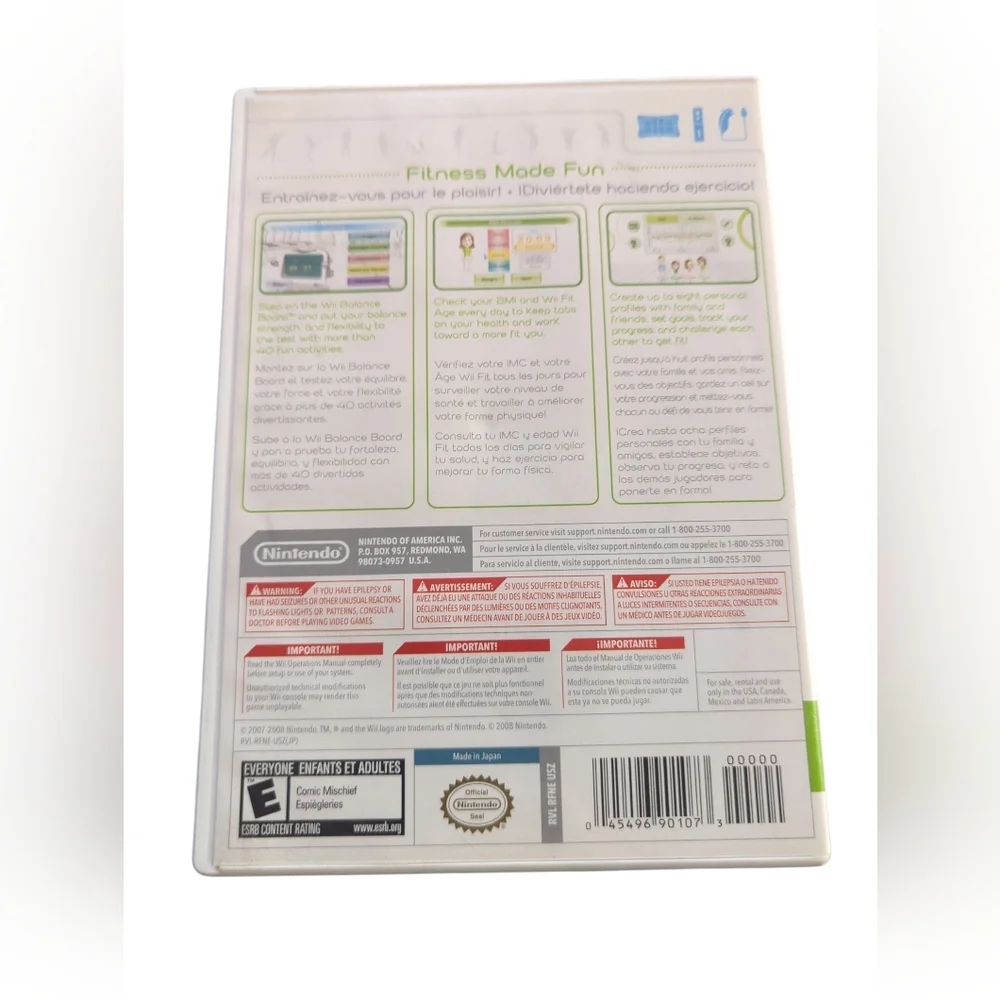 Nintendo Wii Fit Game Tested And Works.